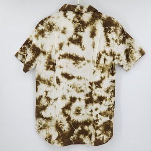 Outerknown BBQ Shirt Olive Branch Men's Button Up Short Sleeve Size Large NWT